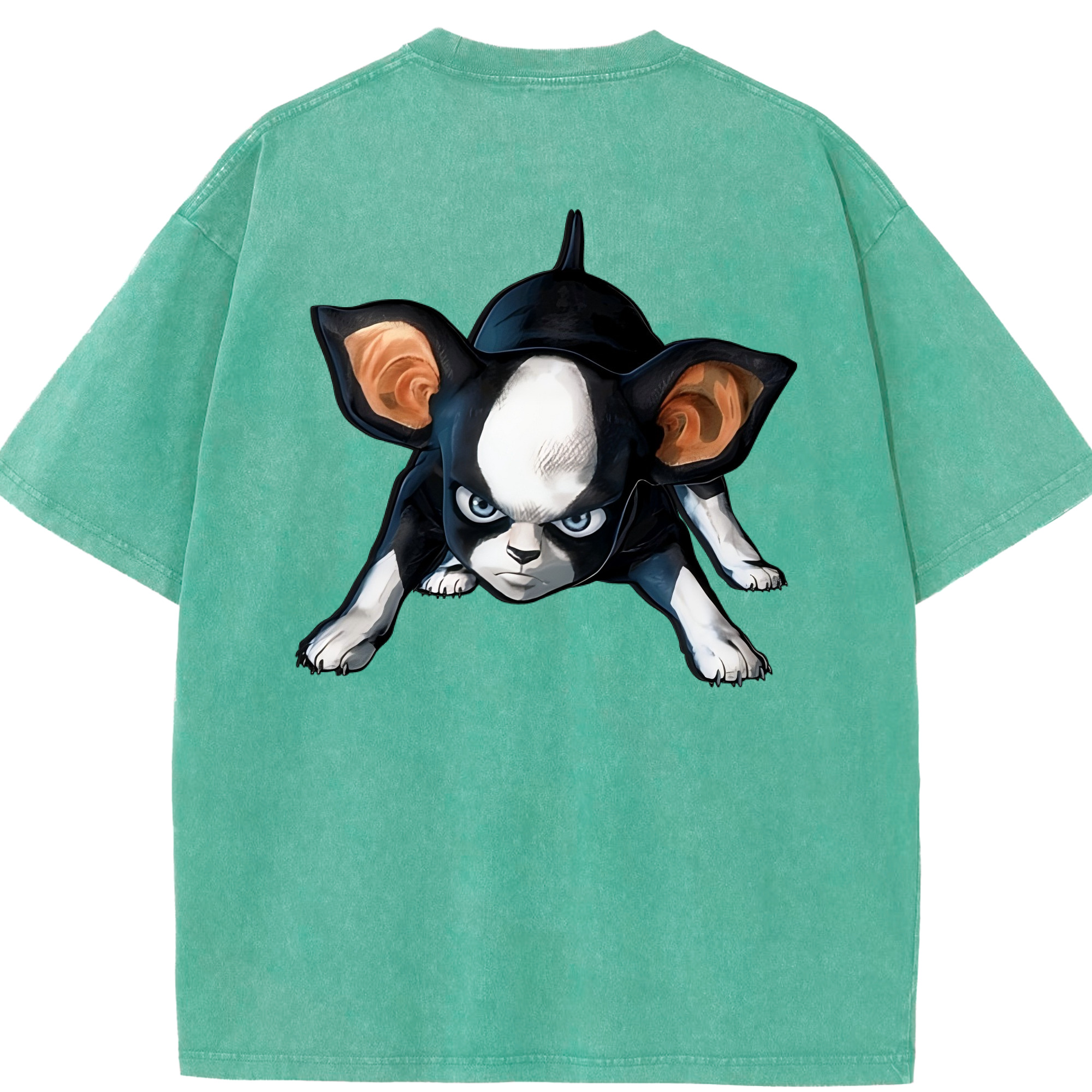 （画像用） ジョジョの奇妙な冒険 イギー JoJo's Bizarre Adventure Iggy 綿100% ヴィンテージ風 半袖Tシャツ（背面プリント）